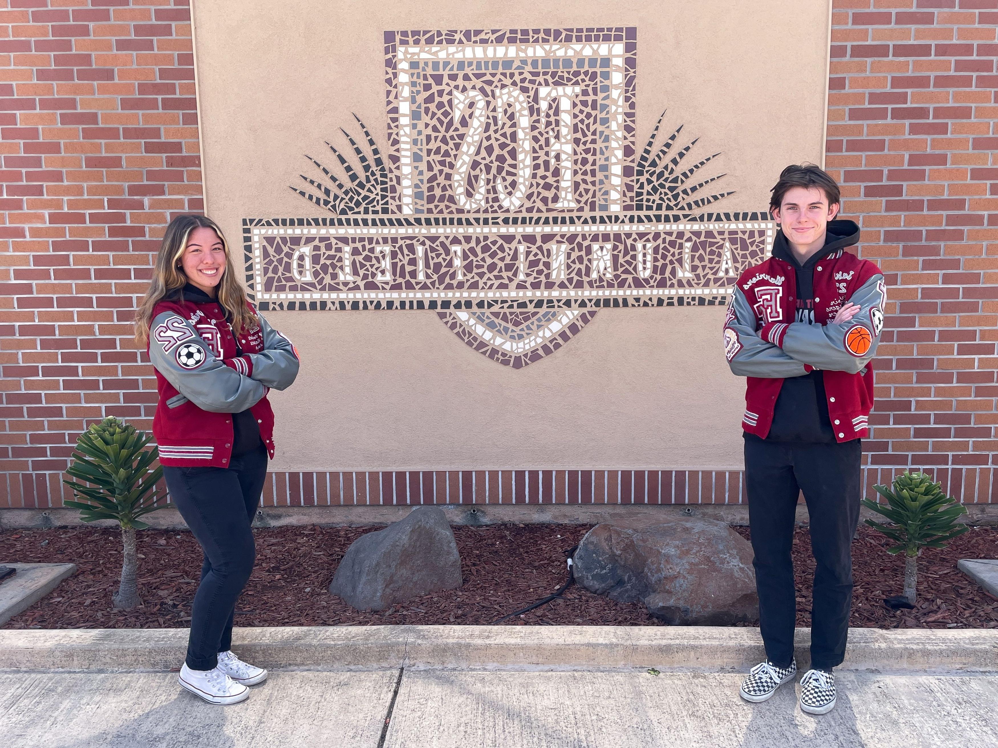 Fremont Christian School graduating seniors Jake Meyer and McKenna Nolasco